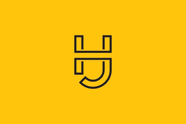 Vecteur résumé hj jh lettres logo initial basé monogramme icône vecteur