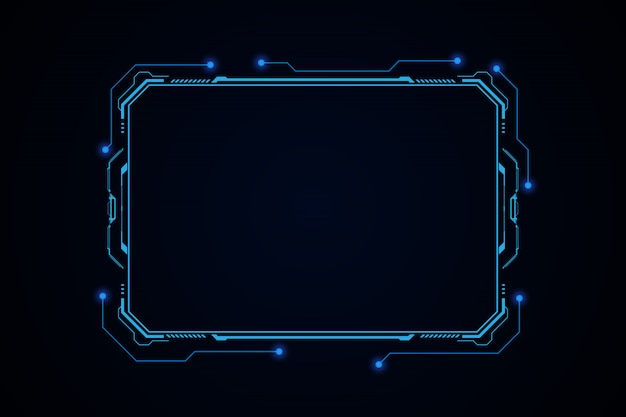 Résumé hud ui gui futur système d'écran futuriste virtuel