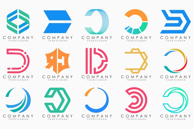 Résumé Lettre D Logo Icon Set Design Pour Les Affaires De Luxe élégant Simple