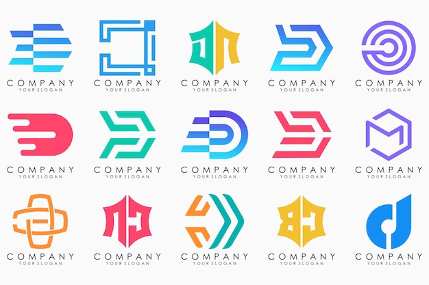 Résumé Lettre D Logo Icon Set Design Pour Les Affaires De Luxe élégant Simple