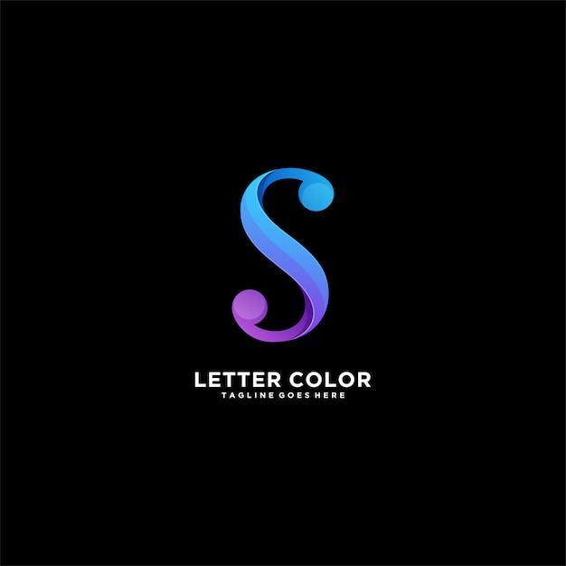 Résumé Lettre S Gradient Logo Illustration Colorée.