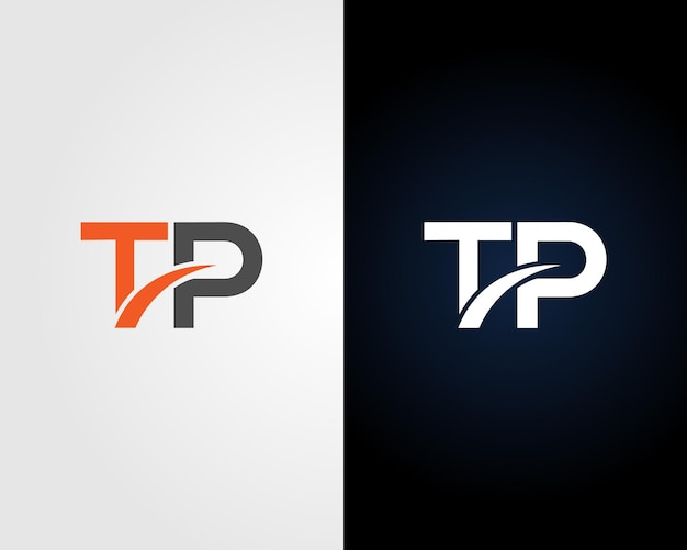 Résumé de la lettre TP Initial Logo Design Template Illustration vectorielle