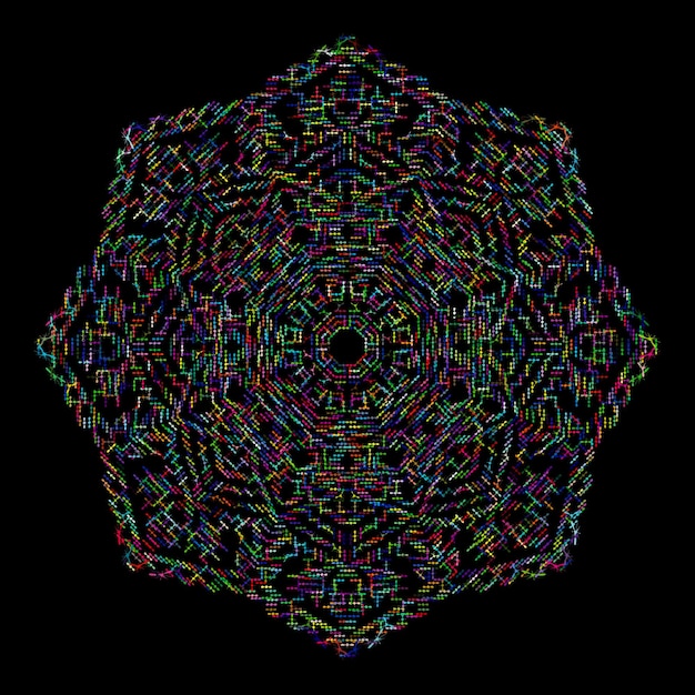 Résumé mandala coloré