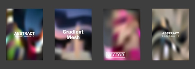 Résumé Des modèles d'affiches en maille gradiente Des motifs d'arrière-plan vectoriel