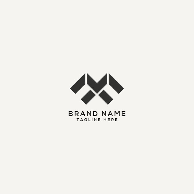 Résumé MX XM conception de logo de lettre élément de modèle de conception de logo vectoriel plat