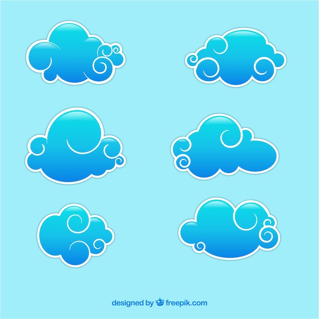 Résumé Nuages ​​bleus