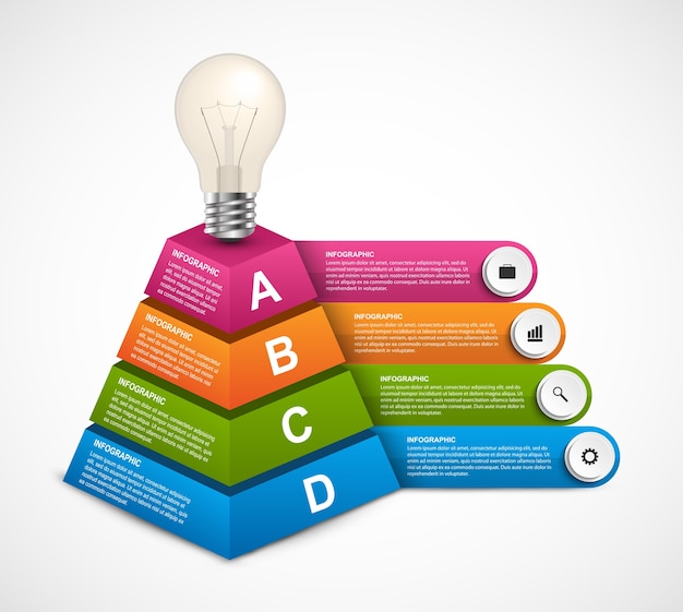 Résumé Des Options De La Pyramide 3d Infographique.