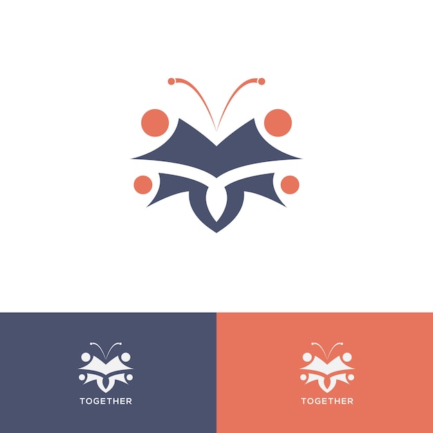 Résumé papillon logo icône design modèle élément vecteur eps