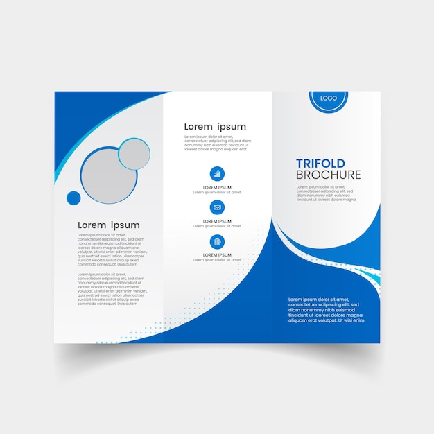 Vecteur résumé trifold brochure modèle