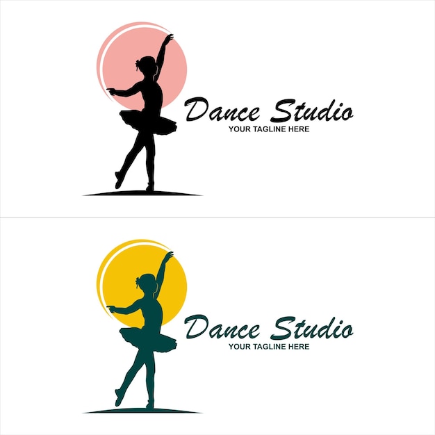 Vecteur résumé de vecteur de conception de logo de danseuse