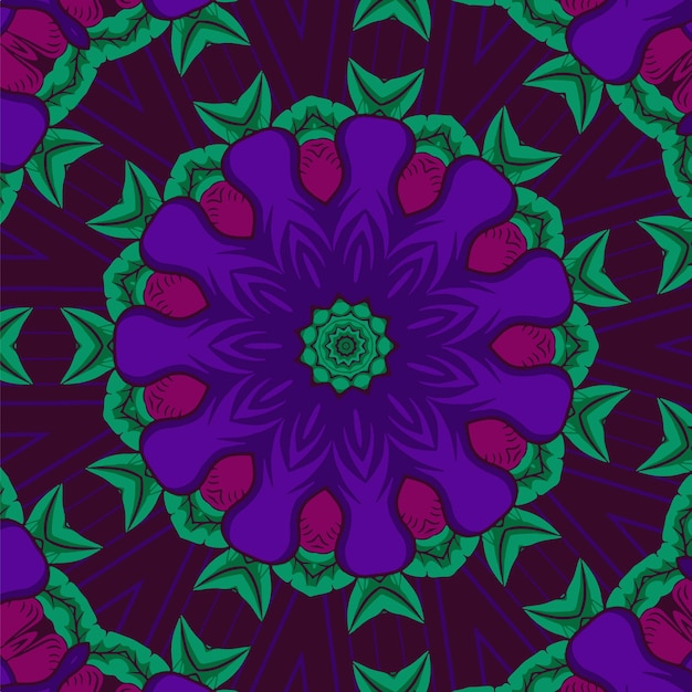 Résumé Vecteur Floral Coloré Festif Motif Tribal Ethnique Vecteur Abstrait Festif Ethnique