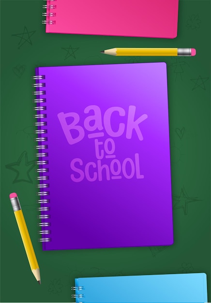 Retour à l'école avec des crayons colorés
