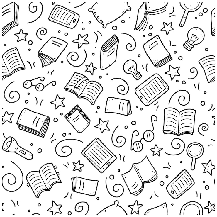 Vecteur retour à l'école icônes arrière-plan de motif homogène illustration vectorielle