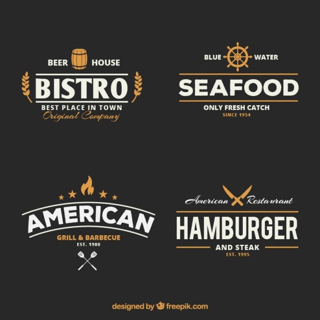 Retro Restaurant Badges