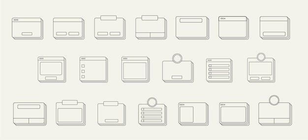 Retro Ui Frame Desktop Les boîtes de messages Windows et les éléments pop-up de l'interface utilisateur pour le Web