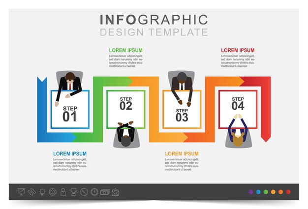 Réunion D'affaires De Présentation De Modèle Infographique Moderne