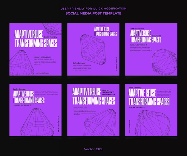 Réunion d'architecte Webinar en ligne brutalisme violet