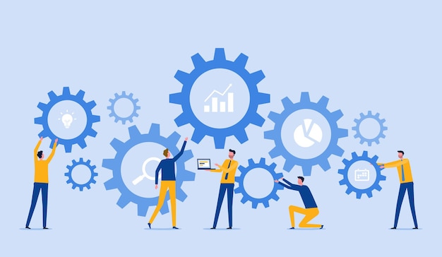 Réunion de travail sur le concept de processus d'affaires et l'équipe d'affaires pour le brainstorming de projet avec le développeur