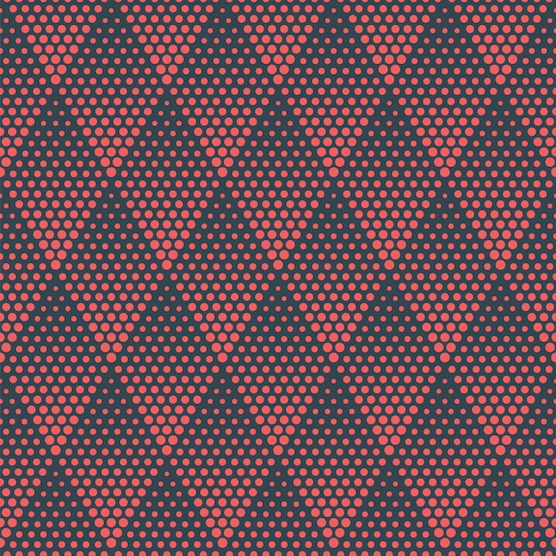 Rhombus Moderne Demi-teinte Géométrique Transparente Motif Rouge Bleu Abstract Vector Background. Texture Pointillée Géométrique. Papier Peint De Style Rétro Répétitif. Toile De Fond Minimaliste Graphique De Formes De Dotwork Sans Fin