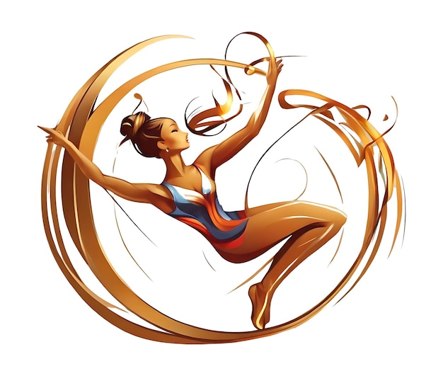 Vecteur rhythmic sport logo design