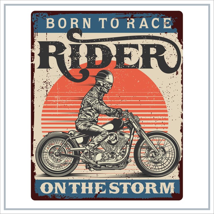Vecteur rider sur la tempête