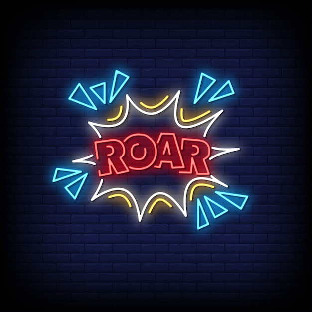 Roar Neon Signs Style Texte