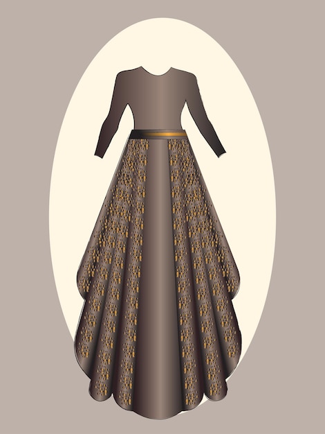 ROBE DE MARIÉE WESTERN MARRON AVEC DÉTAILS DORÉS ROBE DE CEINTURE MARRON POUR MARIÉE