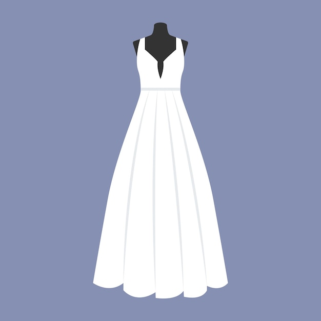 Vecteur robe de mariée dans un design moderne illustration vectorielle