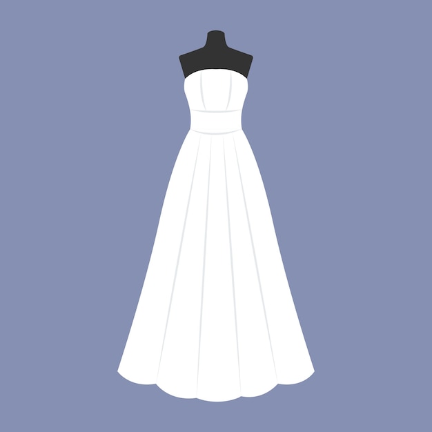 Vecteur robe de mariée dans un design moderne illustration vectorielle