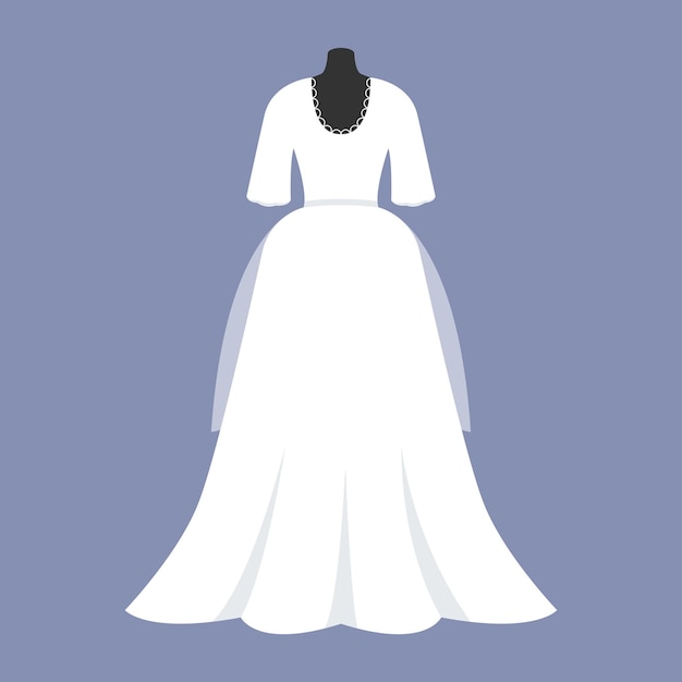 Vecteur robe de mariée dans un design moderne illustration vectorielle