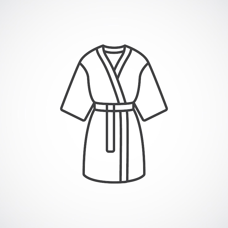 Vecteur robe en soie kimono illustration vectorielle