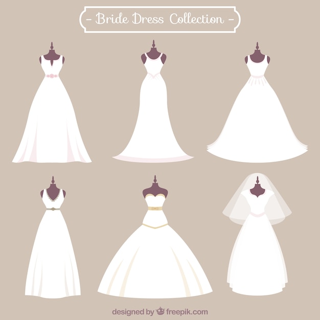 Robes de mariée illustrations fixés