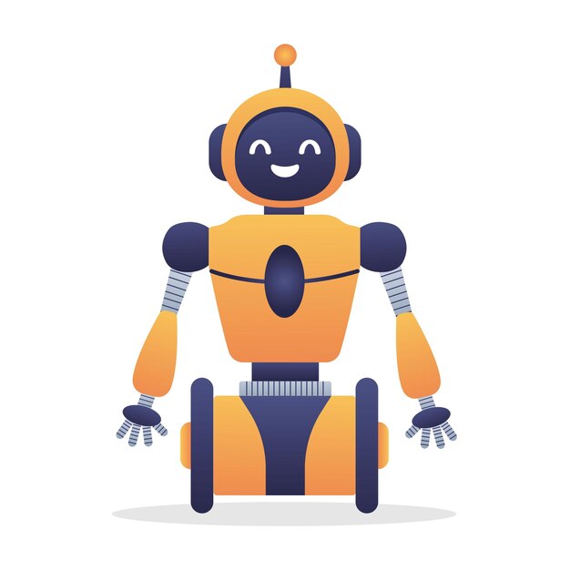Robot chat bot réseau neural serveurs d'intelligence artificielle et technologie de robots personnage de robot AI mignon