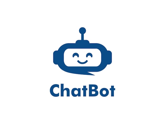 Robot Chat Ou Chat Bot Logo Conversation Moderne Technologie Automatique Modèle Vectoriel De Conception De Logo