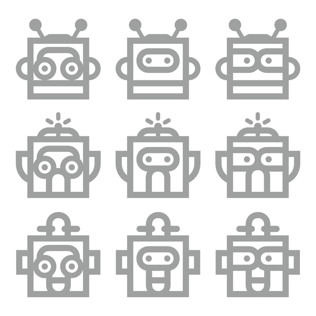 Robot chefs Lineart