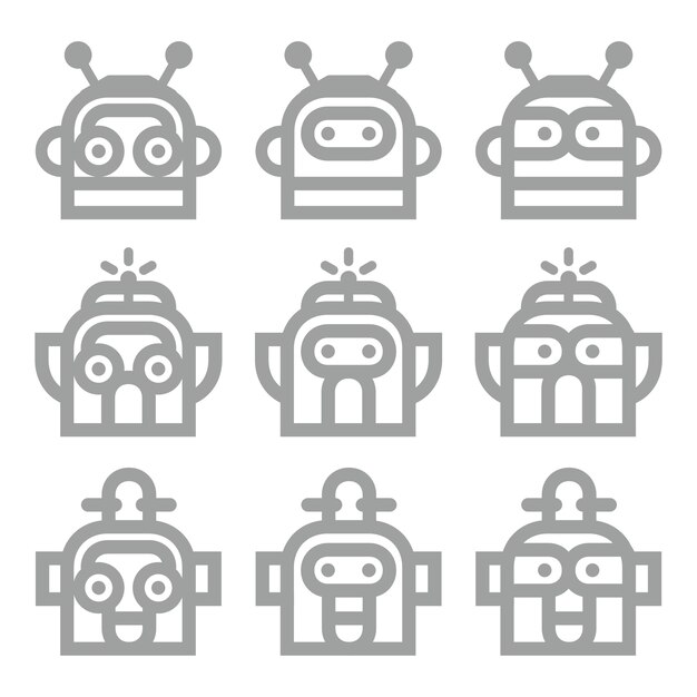 Robot chefs Lineart