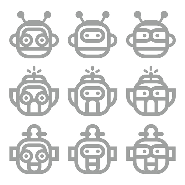 Robot chefs Lineart