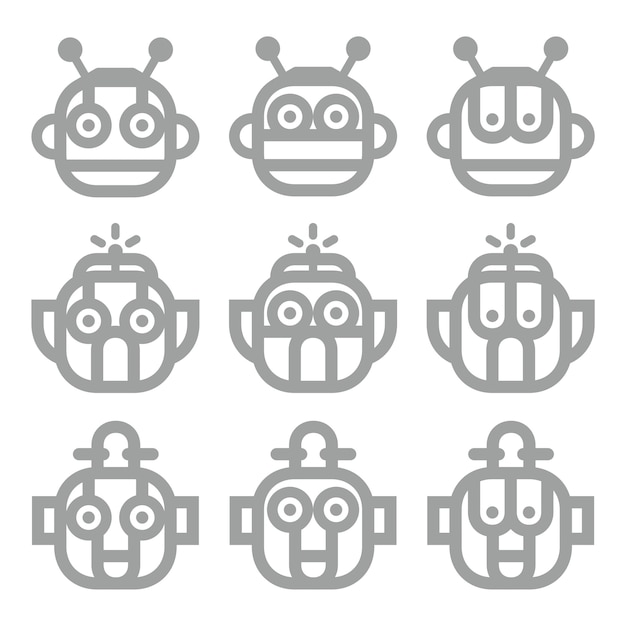 Robot chefs Lineart