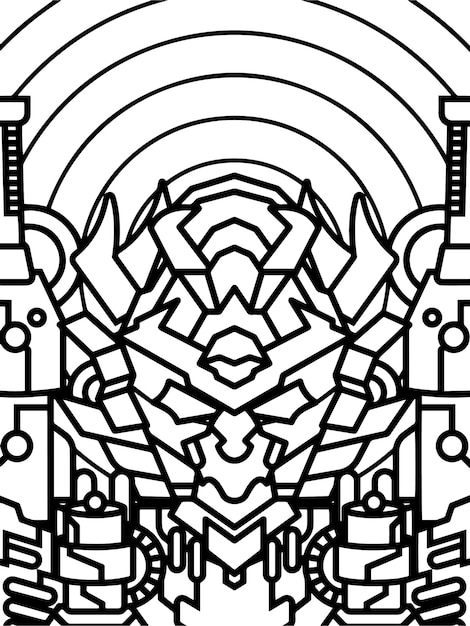 Robot Mecha Coloring Book Pour Les Enfants éducatifs