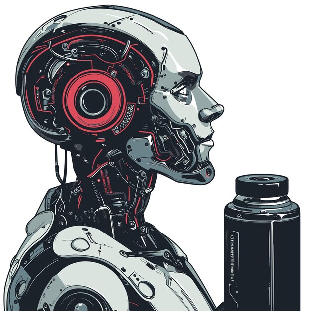 Vecteur robotics_head_and_battery_for_artificial_intelligance