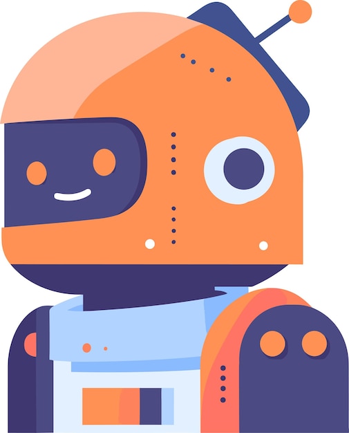 Robots dessinés à la main et appareils électroniques dans un style plat isolés sur fond
