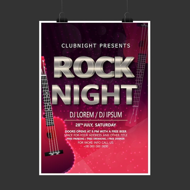 Rock Night Party Poster