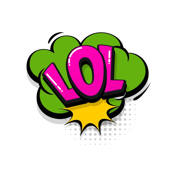 Vecteur rofl lol texte comique effets sonores style pop art vecteur discours bulle mot cartoon