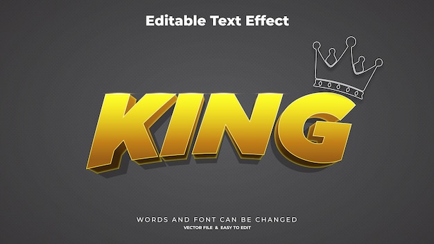 roi effets de texte modifiables