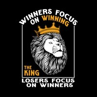 Vecteur roi lion portant une couronne avec illustration vectorielle de citations