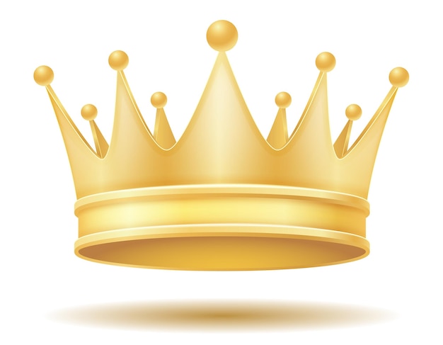 Vecteur roi royal couronne d'or vector illustration isolé sur fond blanc