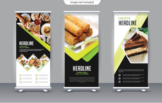 Roll Up Template Pour Stand Bannière Verticale