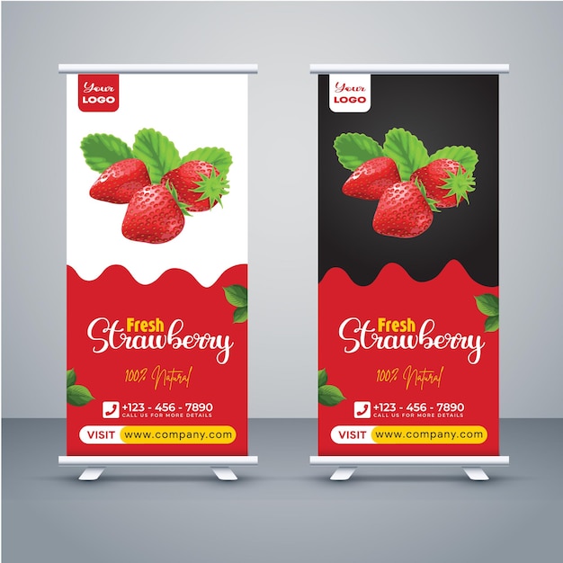 Vecteur rollup banner pour les entreprises