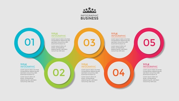 Ronde vecteur étiquette infographie