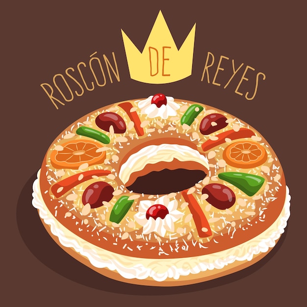 Roscon De Reyes Dessiné à La Main